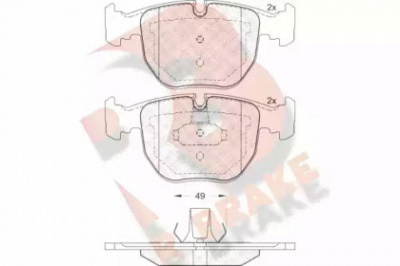 R BRAKE rb1530 -  Комплект тормозных колодок, дисковый тормоз